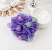 мочалка для тела с поролоном микс, полиэтилен, доляна