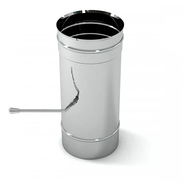 заслонка феррум (шибер поворотный) нержавеющая (430/0,8мм) ф150 черный