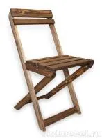 стул №1 складной  (массив сосны, старение), палисандр, ирб