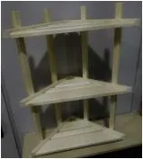 полка угловая трехъярусная, банный перец