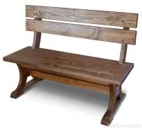 скамья №14 160х65х45 см массив сосны старение, палисандр, ирб