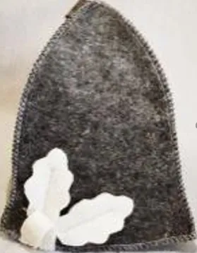 шапка для бани ушанка финская, серая, жар-банька