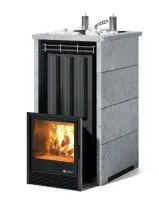 печь для ком. бани изистим геленджик к premium (aisi 321) 3х стор. кожухе из талькохлорита откр.верх